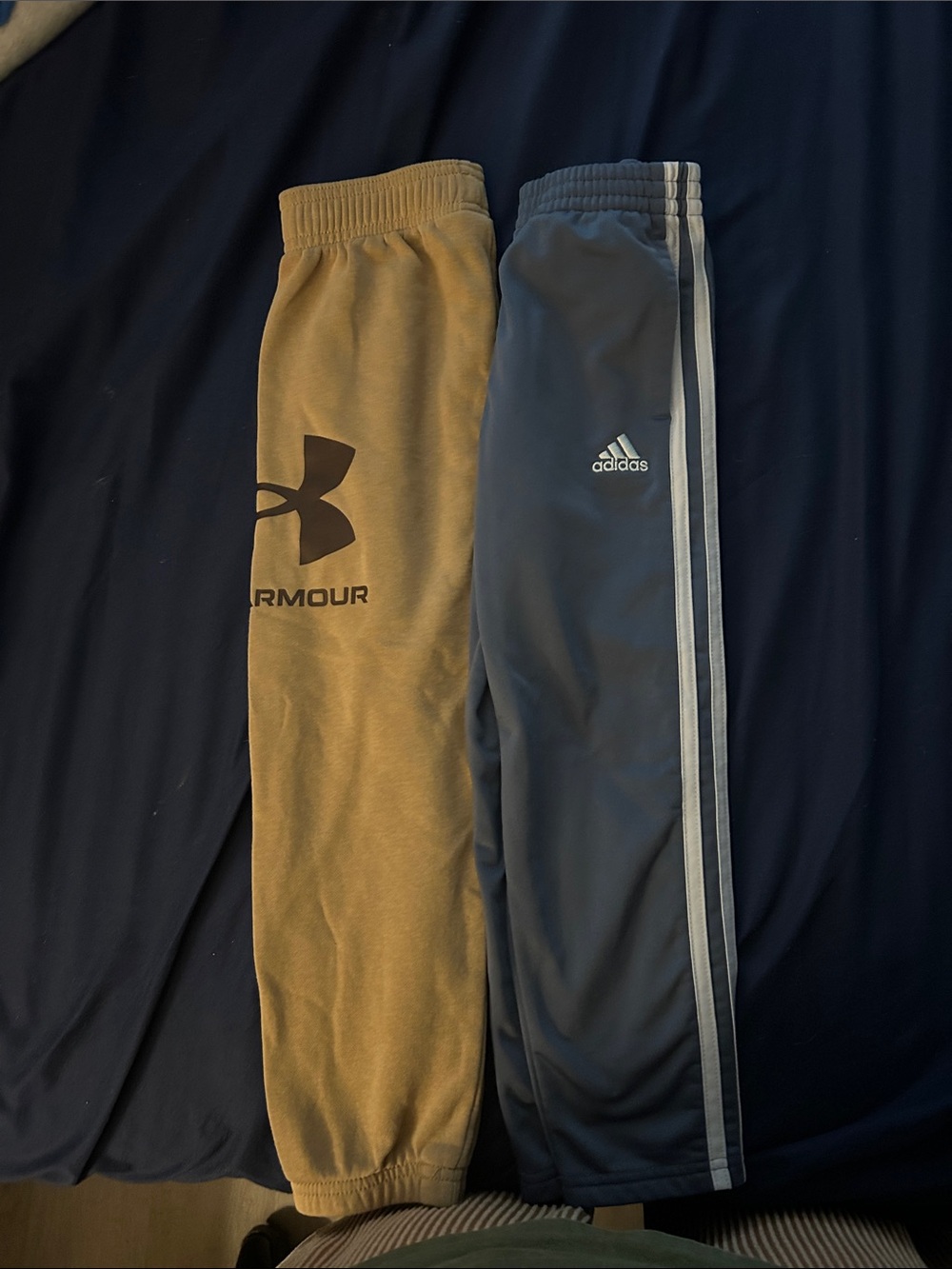 Under Armour Kids Tan Sweatpants with Black Logo